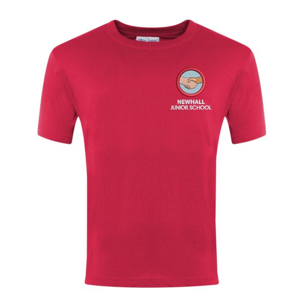 Newhall Junior School Red T-Shirt w/Logo