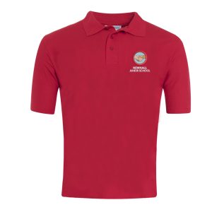 Newhall Junior School Red Polo Shirt w/Logo
