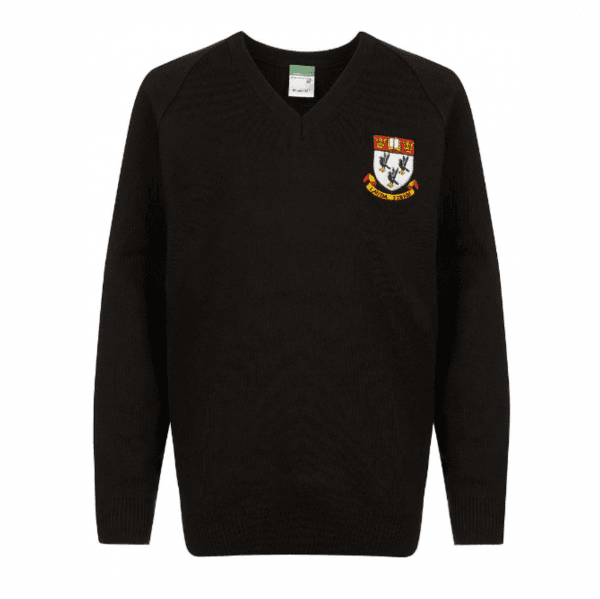 Nottingham High School Black V-Neck Pullover w/Logo