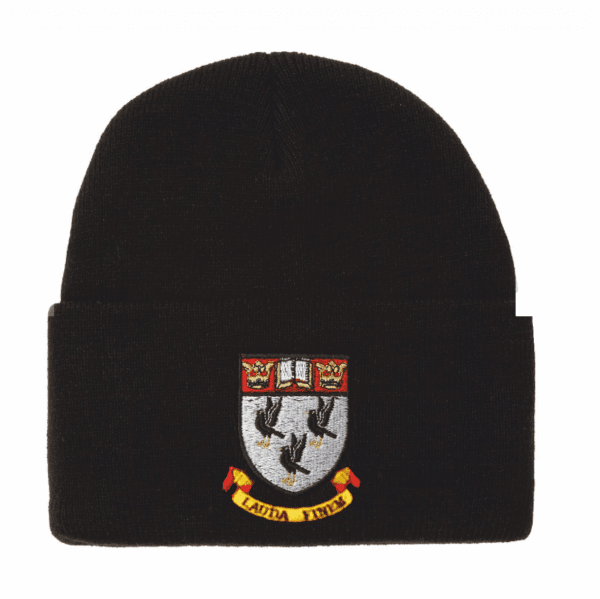 Nottingham High School Black Ski Hat w/Logo - One Size