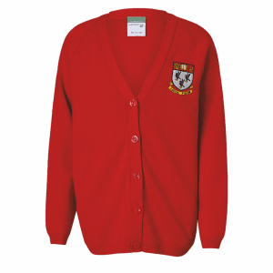 Nottingham High School Red Cardigan w/Logo