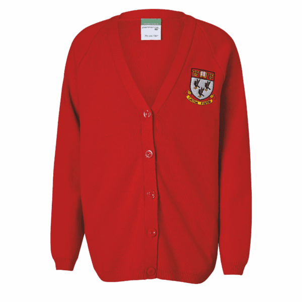 Nottingham High School Red Cardigan w/Logo