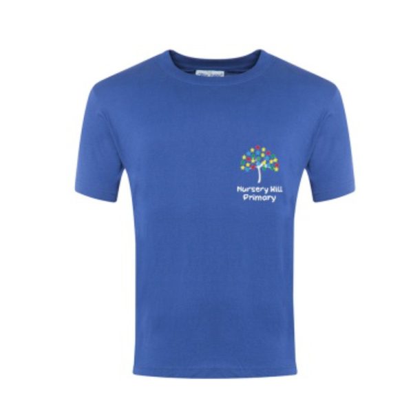 Nursery Hill Primary School Royal T-Shirt w/Logo