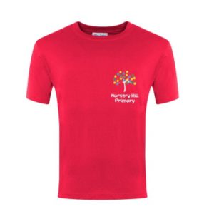 Nursery Hill Primary School Red T-Shirt w/Logo