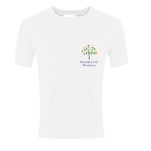 Nursery Hill Primary School White T-Shirt w/Logo