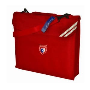 Our Lady of Sorrows Red Book Bag w/Logo