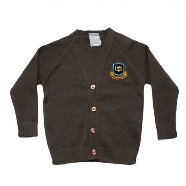 Old Vic Girls Brown Knitted Cardigan