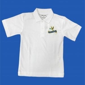 Overstone Park White P.E Polo Shirt w/Logo