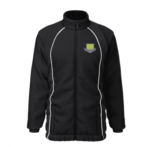 Prince Albert High School Showerproof Jacket Black/White w/Logo