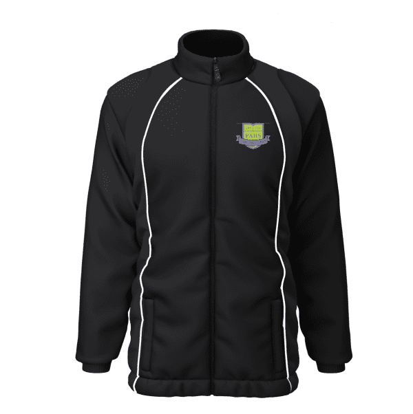 Prince Albert High School Showerproof Jacket Black/White w/Logo