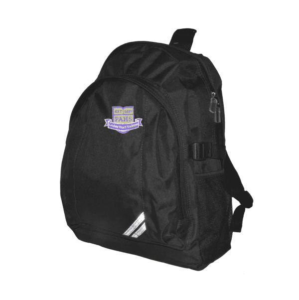 Prince Albert High School Rucksack Games Bag Black w/Logo