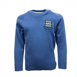 Pocklington Boys Blue Crew Neck Pullover w/Logo