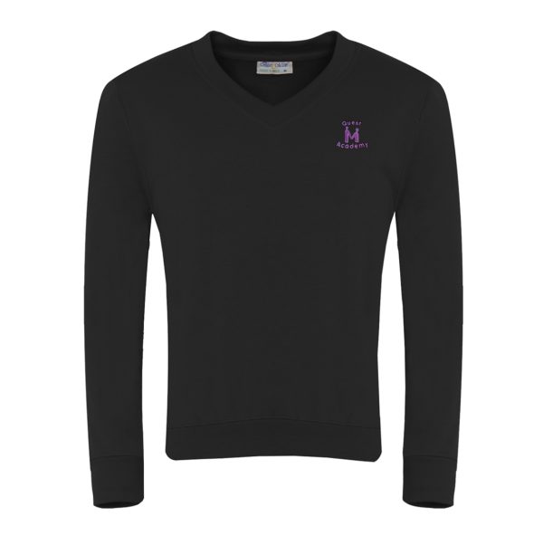 Quest Academy V Neck Sweatshirt w/Logo