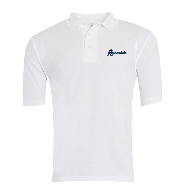 Ravensdale White Polo Shirt w/Logo