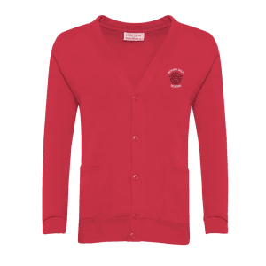 Round Hill Primary School Red Cardigan w/Logo