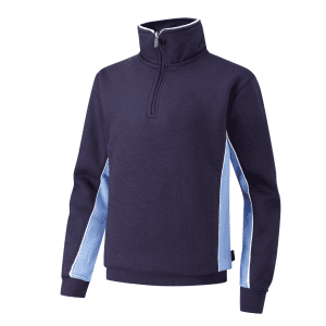 S Notts Navy/Sky PE 1/4 Zip Top