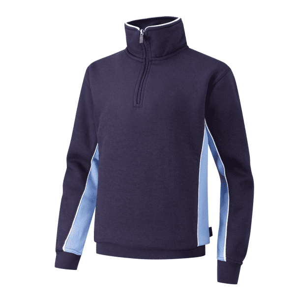 S Notts Navy/Sky PE 1/4 Zip Top