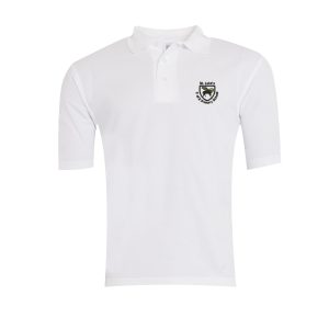 St Lukes White Polo Shirt w/Logo