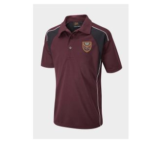 St Thomas More Mrn/Blk P.E. Boys Polo Shirt w/Logo