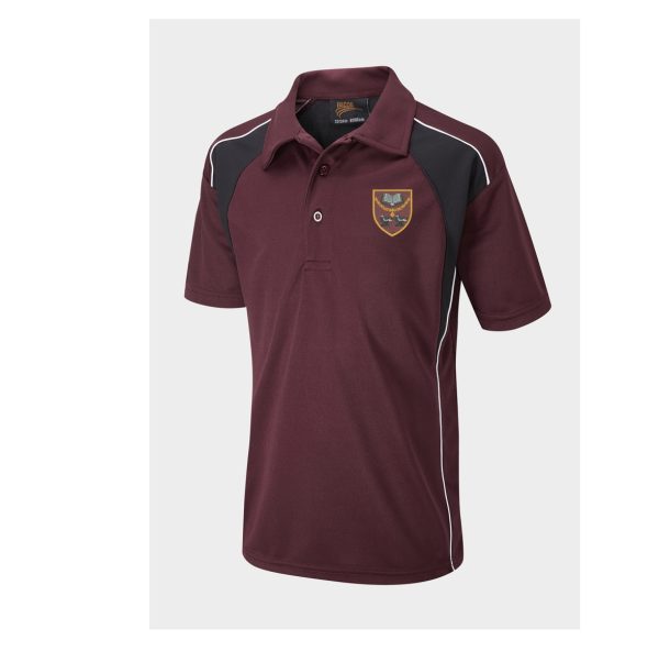 St Thomas More Mrn/Blk P.E. Boys Polo Shirt w/Logo