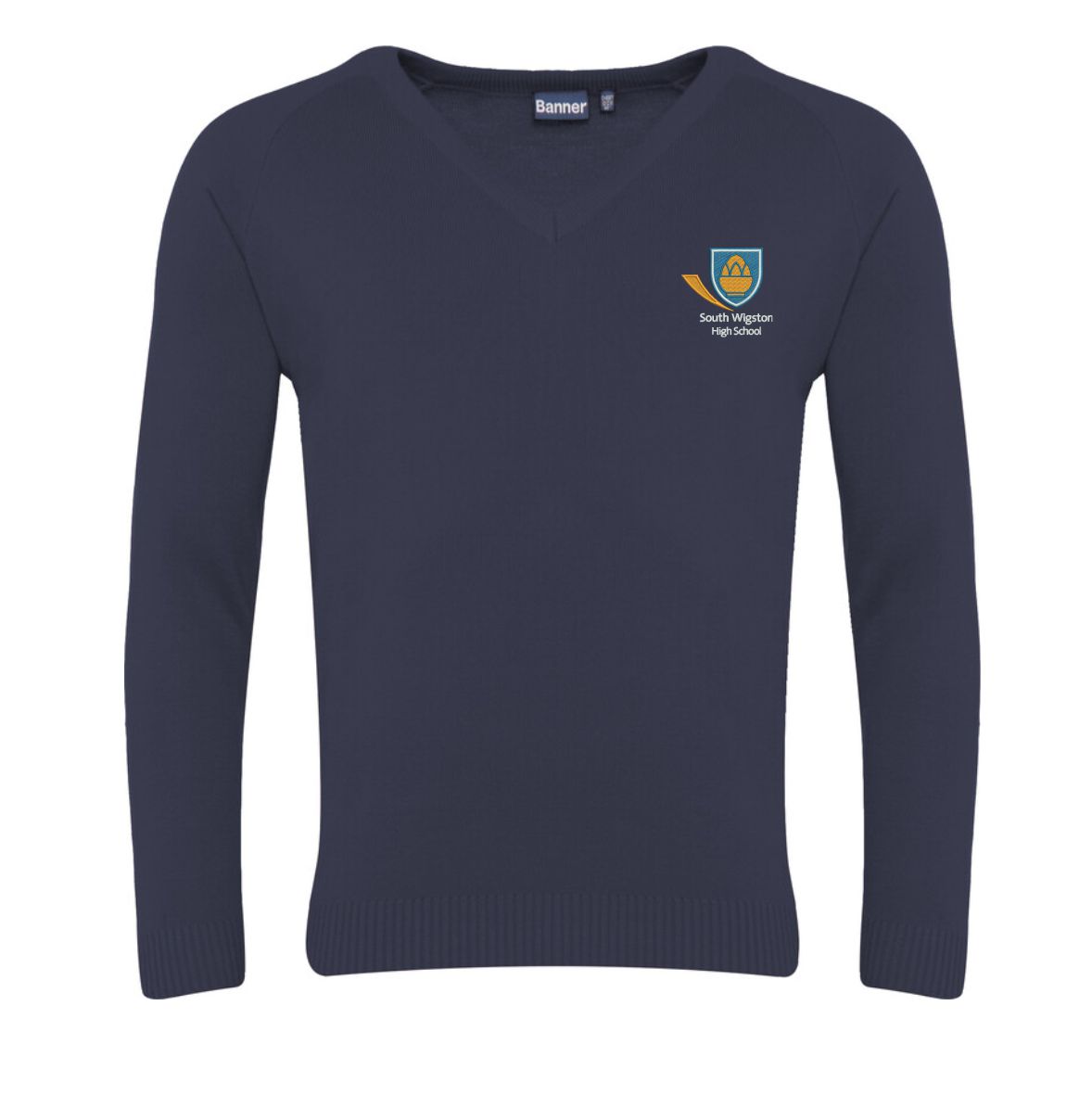 South Wigston 50/50 Unisex Navy Pullover w/Logo