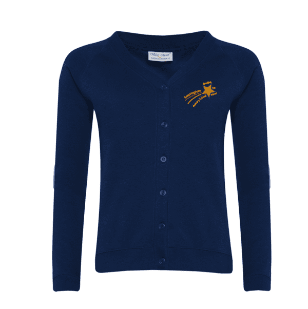 Sandringham Girls Navy Blue Cardigan w/Logo