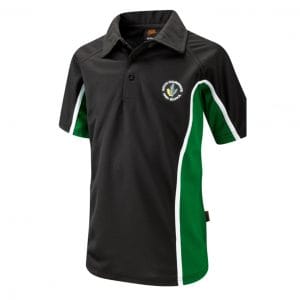 S. Charnwood GCSE Black/Emerald P.E Polo Shirt