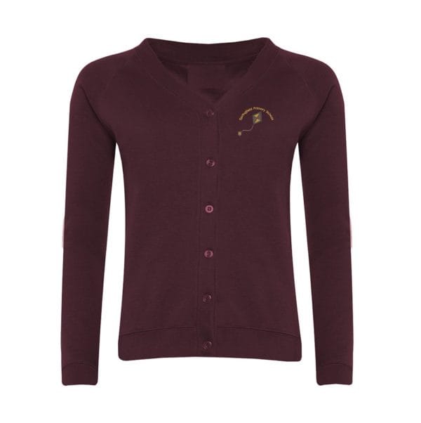Springfield Primary Girls Maroon Cardigan w/Logo