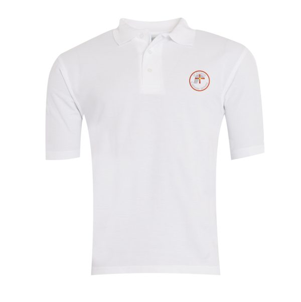 St Albans White Polo Shirt w/Logo