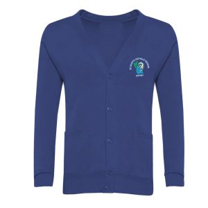 St Mary's Catholic Cardigan Royal w/Logo