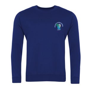 St Mary's Catholic Crew Neck Sweatshirt Royal w/Logo