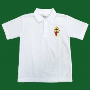St Thomas Hereford White Polo Shirt w/Logo (Summer)