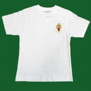 St Thomas Hereford White P.E Tee Shirt w/Logo