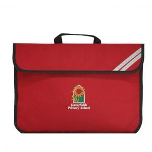 Sunnyfields Red Book Bag w/Logo