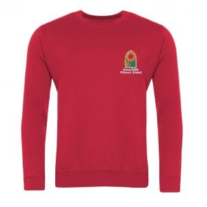 Sunnyfields Red Crew Neck Sweatshirt w/Logo