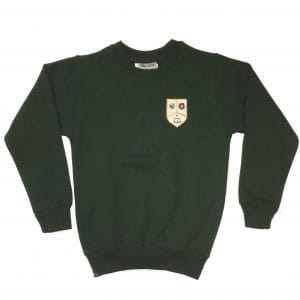 Tudor Grange Unisex Bottle Grn Crew Sweatshirt w/Logo (Years F1-Year 6)