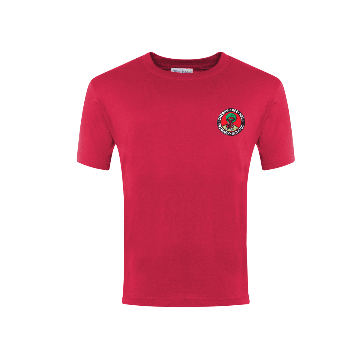 Cherry Tree House T-Shirt w/Logo - Red - Schoolwear Solutions