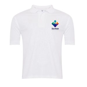 The Mease White Polo Shirt w/Logo