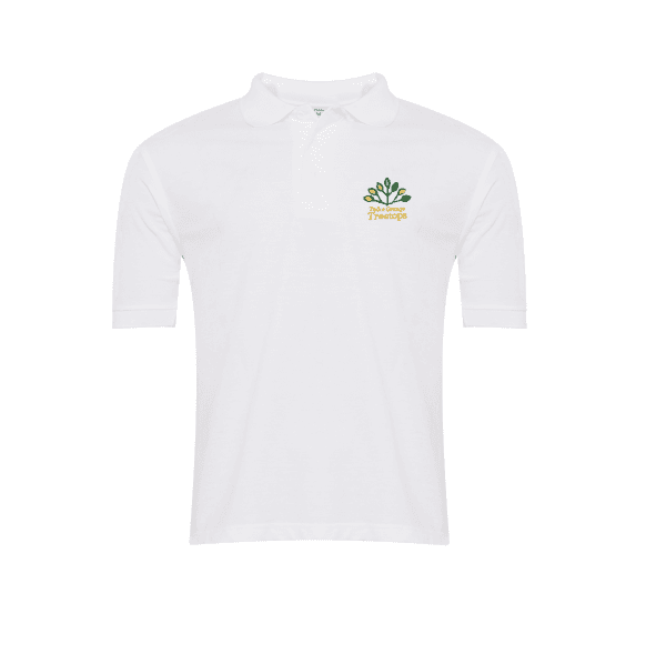 Treetops White Polo Shirt w/Logo
