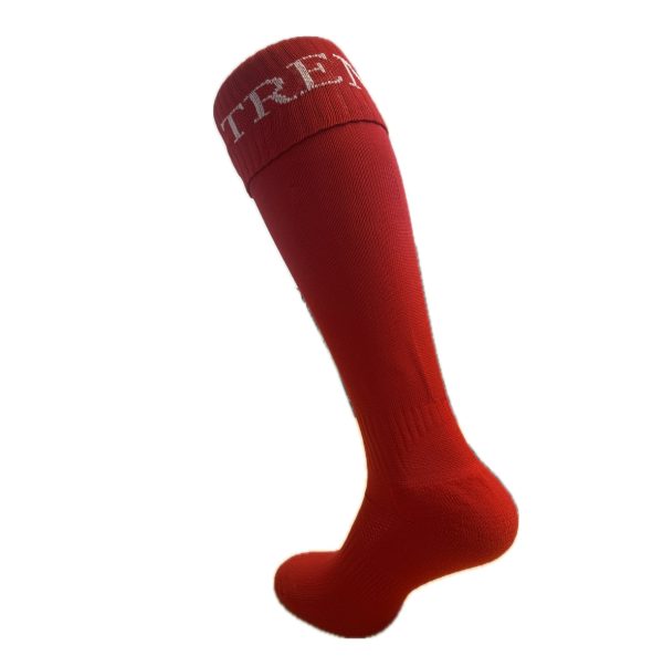 Trent College Red Sports Socks w/Trent Lettering - Image 2