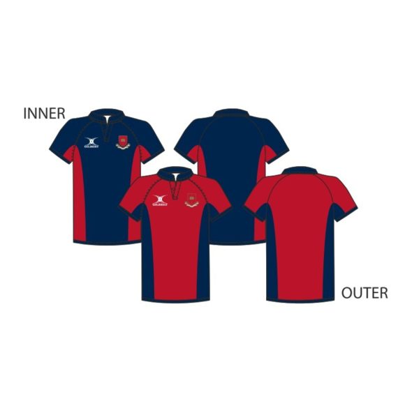 Trent College Boys Navy/Red Reversible Rugby Shirt w/Logo