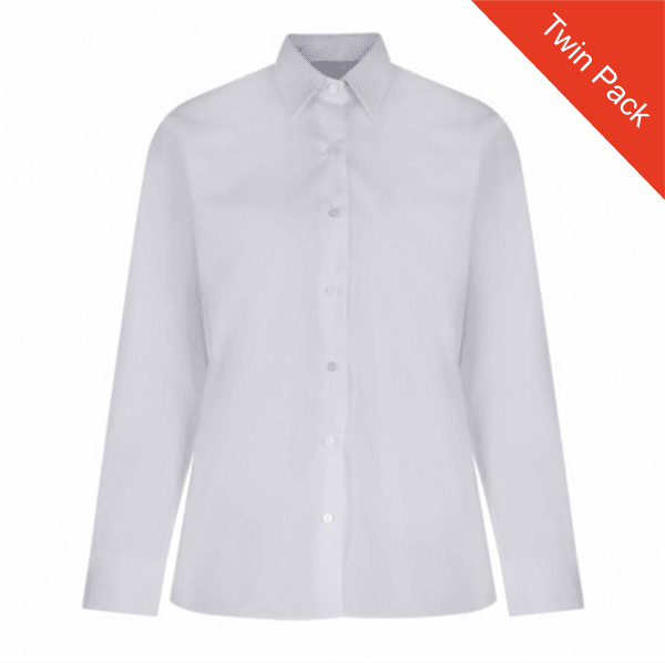 Long Sleeved Blouse - Twin Pack - White