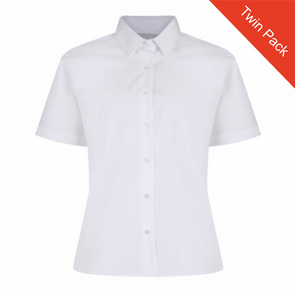 Short Sleeve Blouse - Twin Pack - White