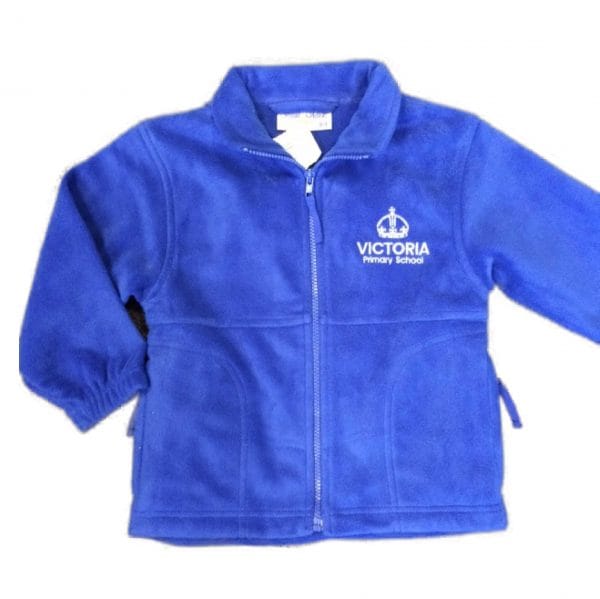 Victoria Primary Royal Blue Fleece Jacket w/Logo