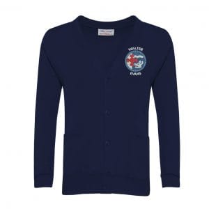 Walter Evans Navy Cardigan w/Logo