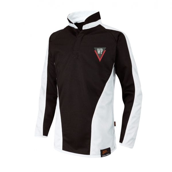 West Park Black/White Rugby Top W/Logo