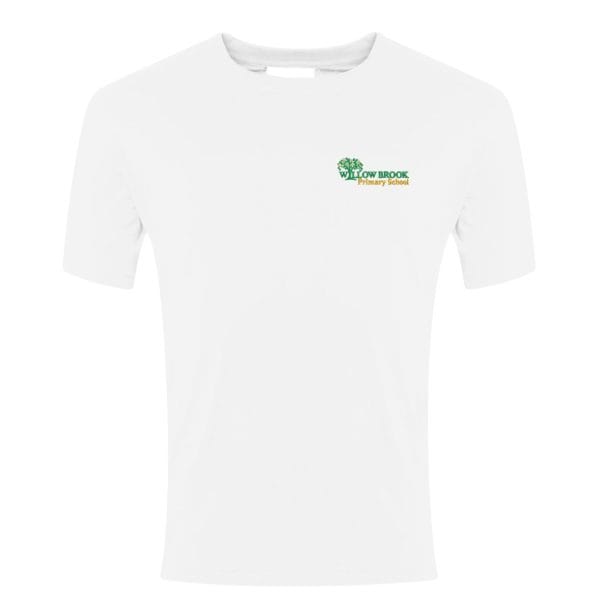 Willow Brook White P.E T-Shirt w/Logo