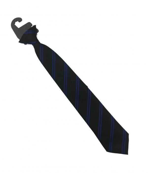 Lees Brook Blk/Blu School Clip-On Tie