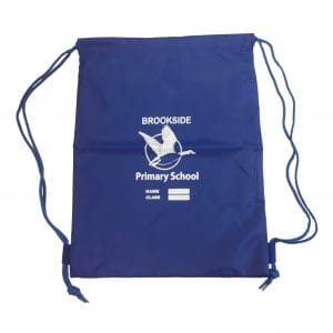 Brookside Primary Royal Blue Gym Bag w/Logo