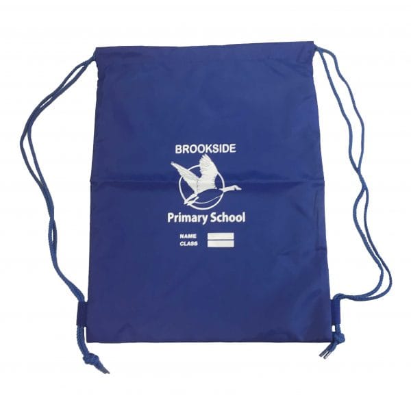 Brookside Primary Royal Blue Gym Bag w/Logo